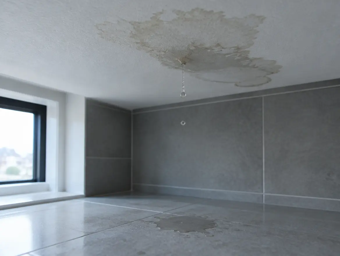 Lekkage in een badkamerplafond